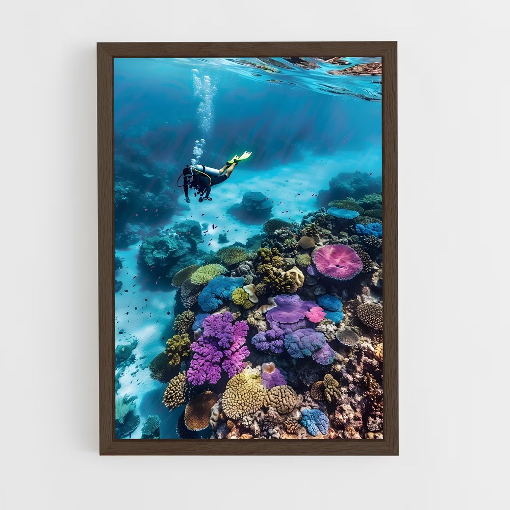 Poster Rêve sous la Mer – affiche Plongée sous-marine (vue 5)